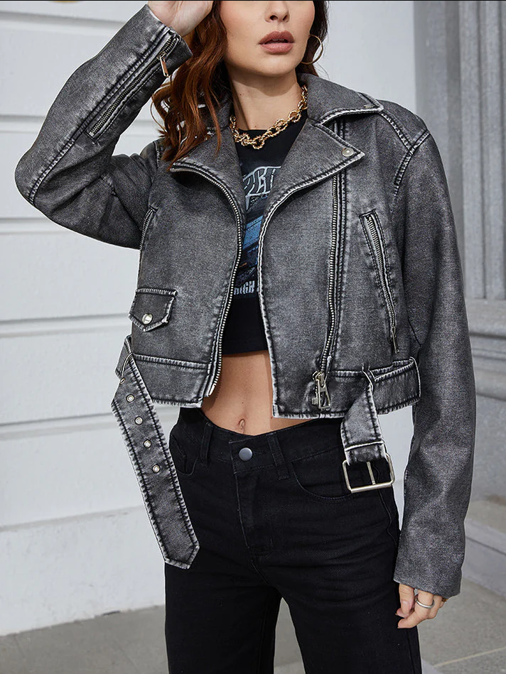 Lucie - chique leren jack voor dames