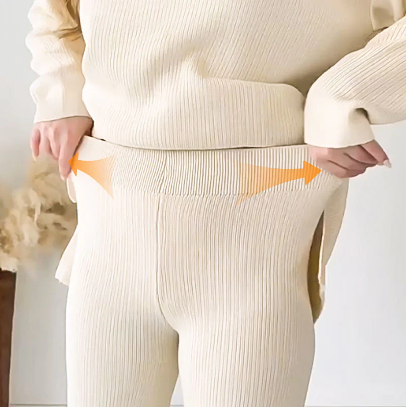 Lauren | chique tweedelige set met v-hals voor dames