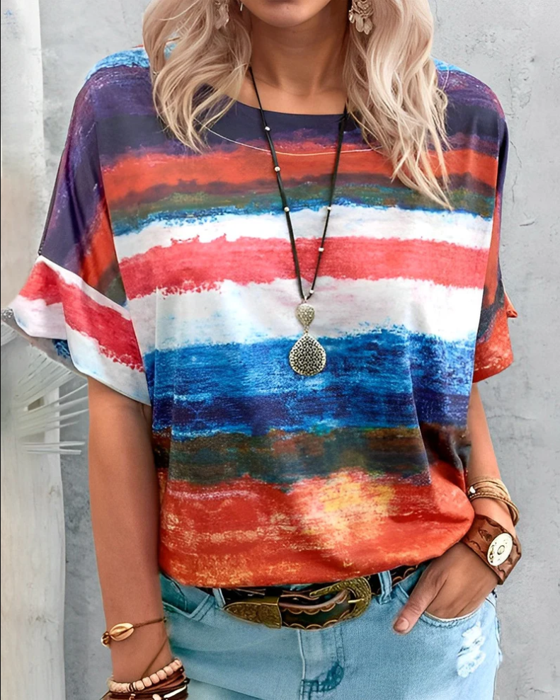 Aina - basic t-shirt met ronde hals voor dames