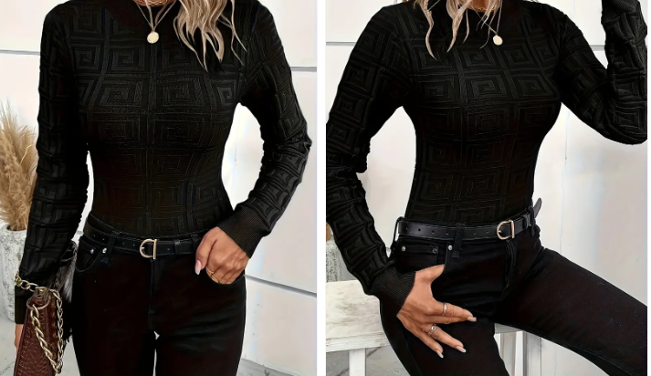 Holga - elegante gebreide top met patroon