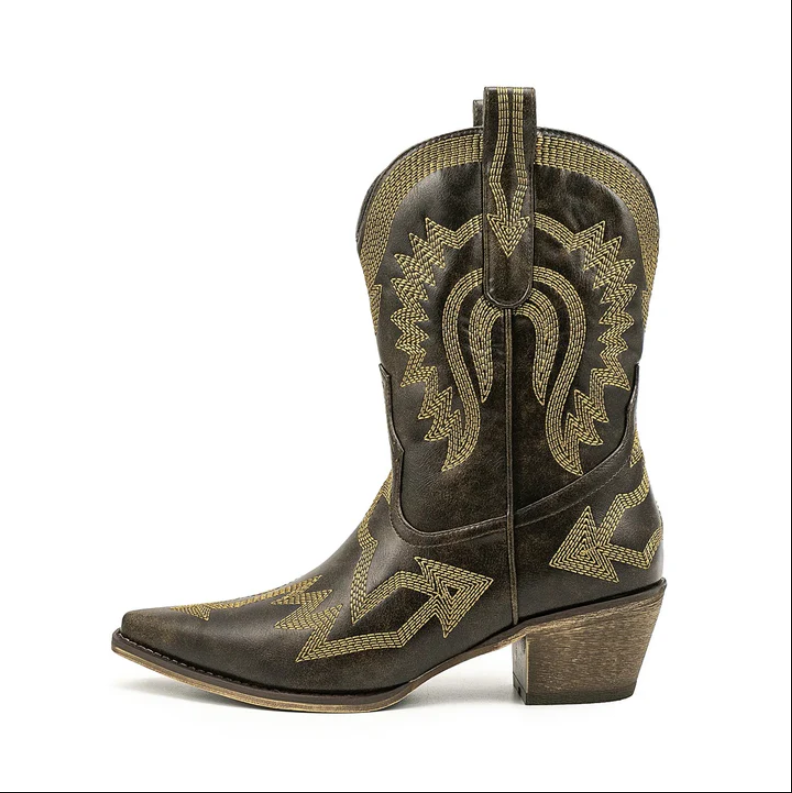 Sinaa | klassieke westerse leren cowboylaarzen voor dames