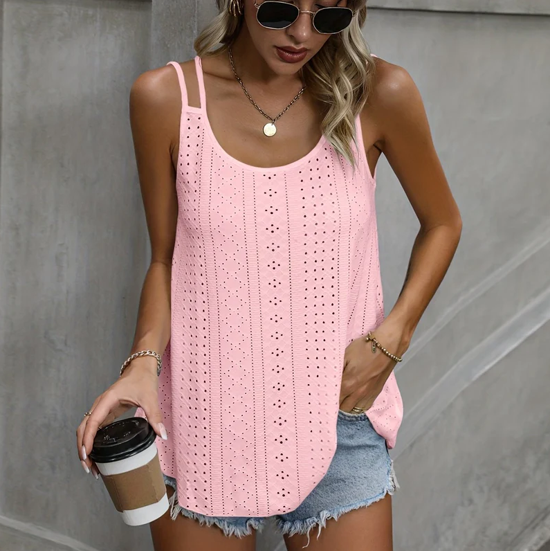 Lorena - cami-top met oogjes voor dames