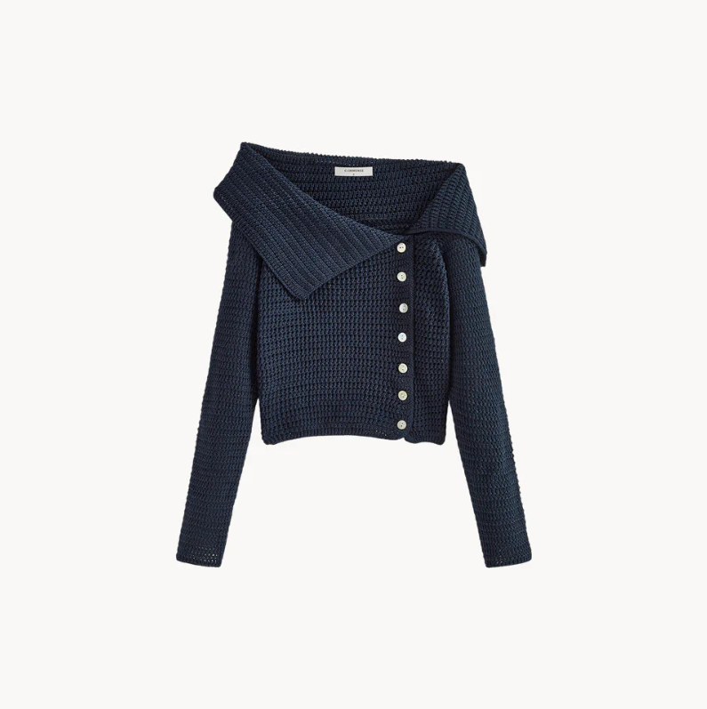 Sienna | asymmetrisch gebreid ontwerp met een nauwsluitende damestop