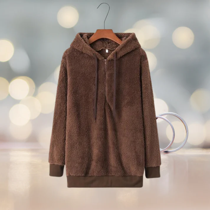 Ysabeau - damesfleece trui met capuchon