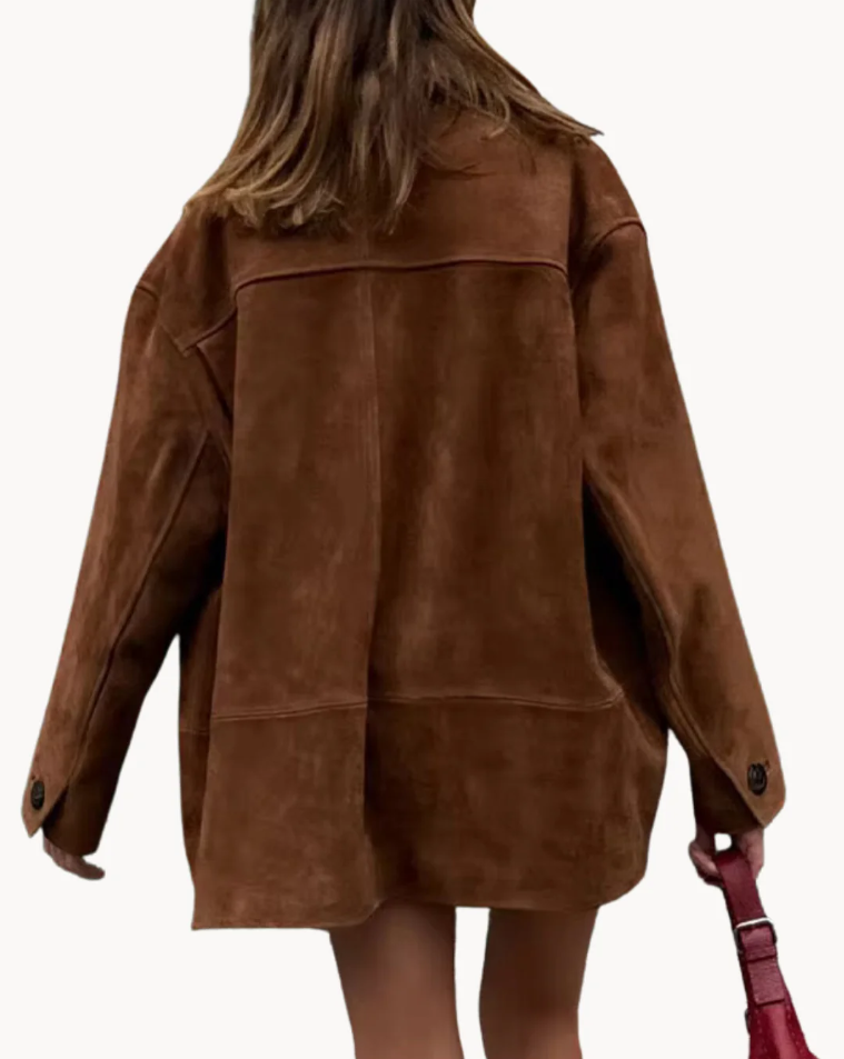 Lelie | luxe camel suède damesblazer