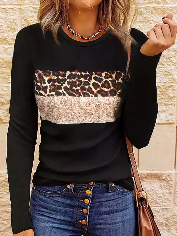 Emmi | het chique shirt met lange mouwen en luipaardprint
