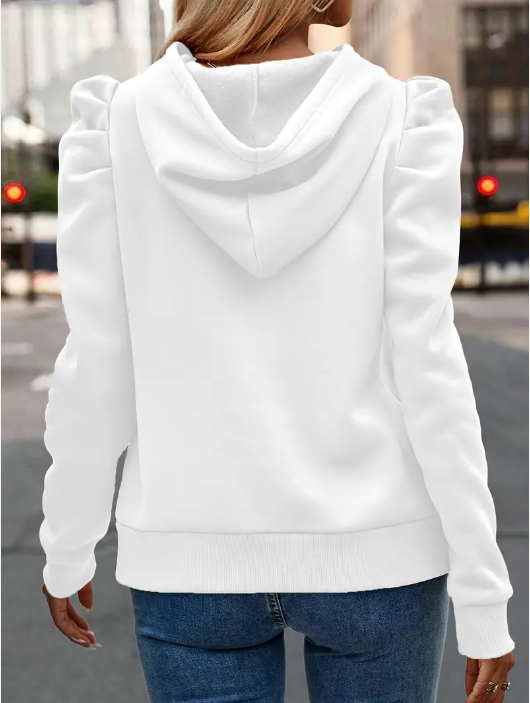 Anzu - katoenen hoodie met pofmouwen