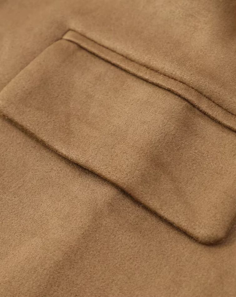 Lelie | luxe camel suède damesblazer