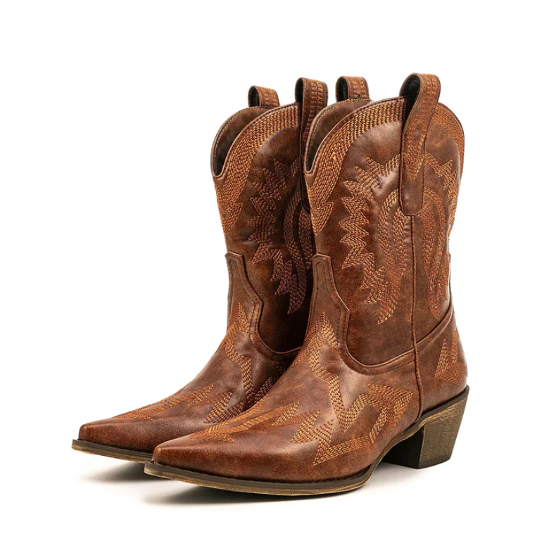 Sinaa | klassieke westerse leren cowboylaarzen voor dames
