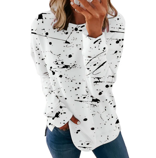 Daphne | levendige tie-dye top met lange mouwen