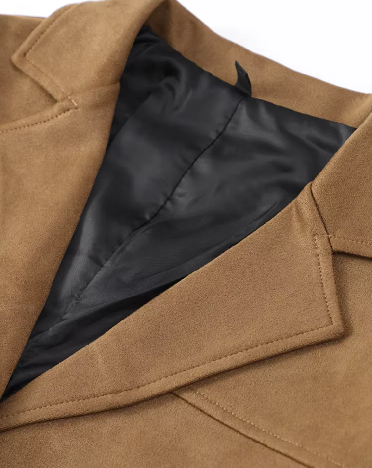 Lelie | luxe camel suède damesblazer