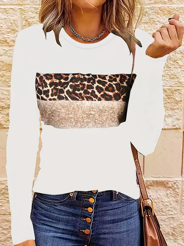 Emmi | het chique shirt met lange mouwen en luipaardprint