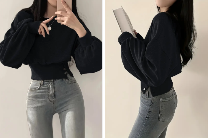 Elaine - trendy, kort katoenen jasje