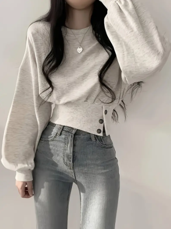 Elaine - trendy, kort katoenen jasje