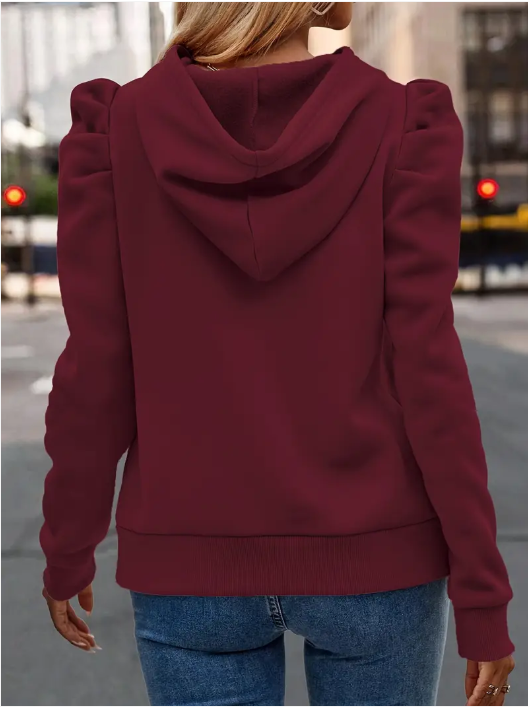 Anzu - katoenen hoodie met pofmouwen