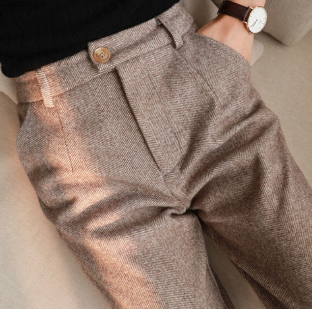 Harley - elegante pantalon van zuivere wol