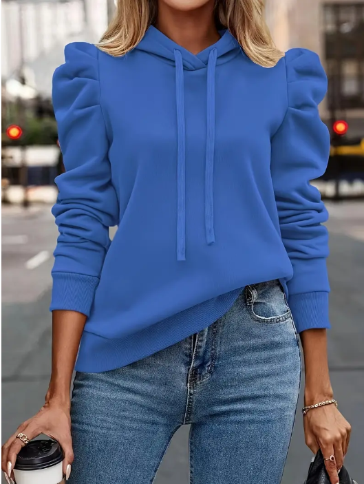 Anzu - katoenen hoodie met pofmouwen