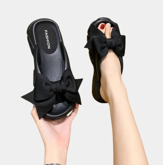 Damonie - elegante damespantoffels met strikdetail