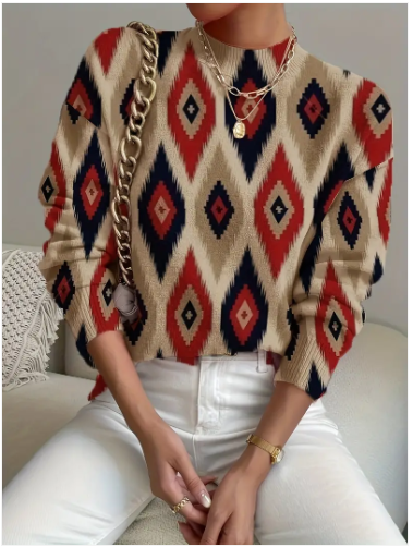 Ulrike trui met geometrische print