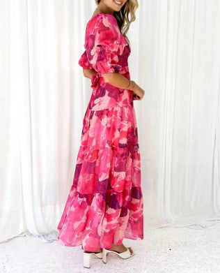 Avery - maxi-jurk van suikerspin