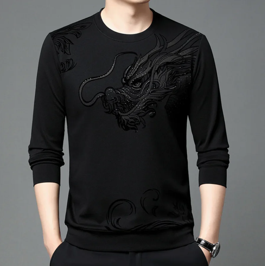 Comfortabel herensweatshirt met ronde hals