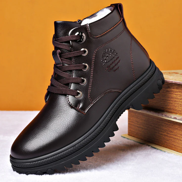 Winterlaarzen - warme, waterdichte leren herenlaarzen