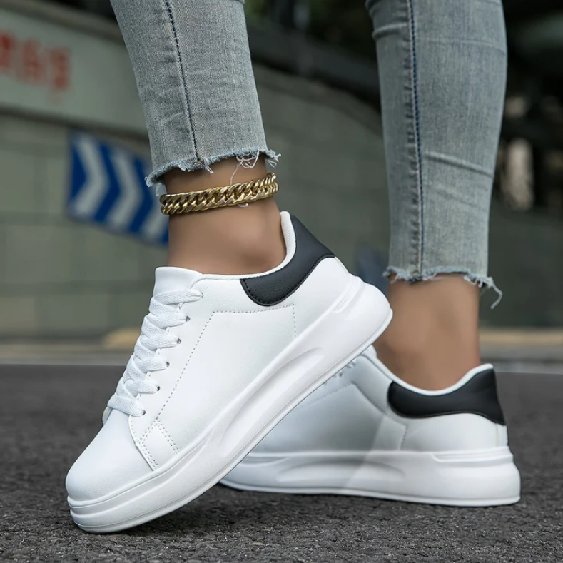 Amir | klassieke witte veterschoenen voor dames