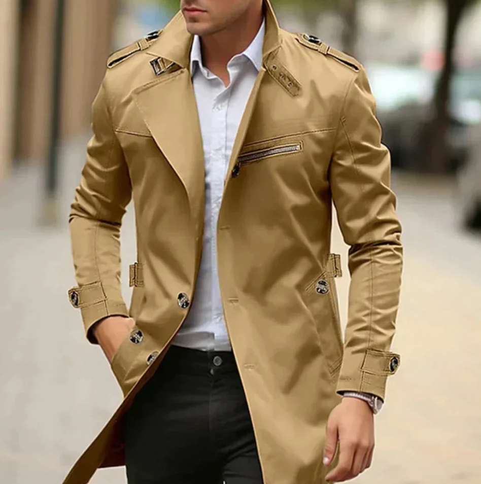 Dominic | elegante lichtgewicht trenchcoat heren