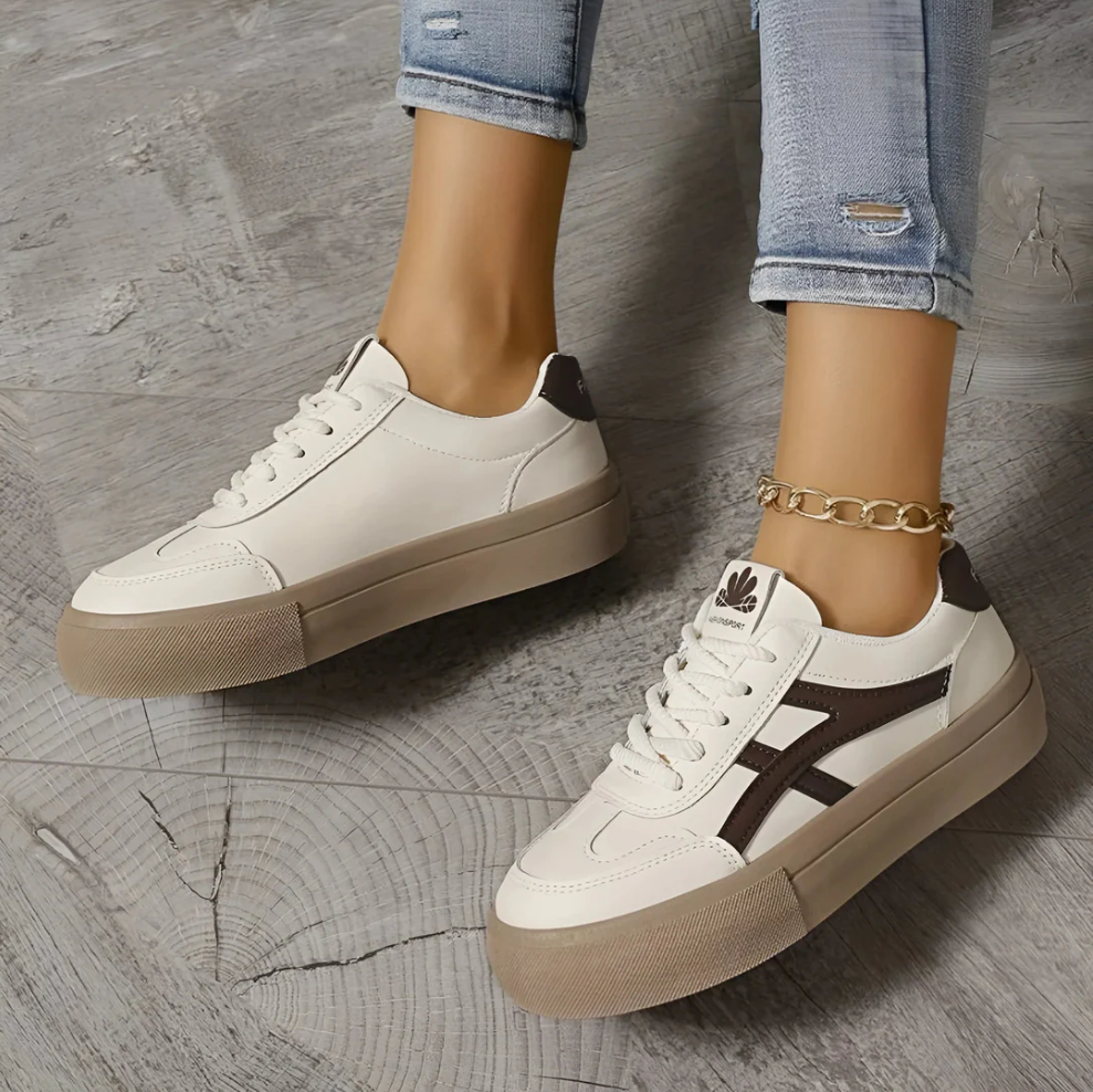 Stijlvolle gebreide sneakers met veters voor dames