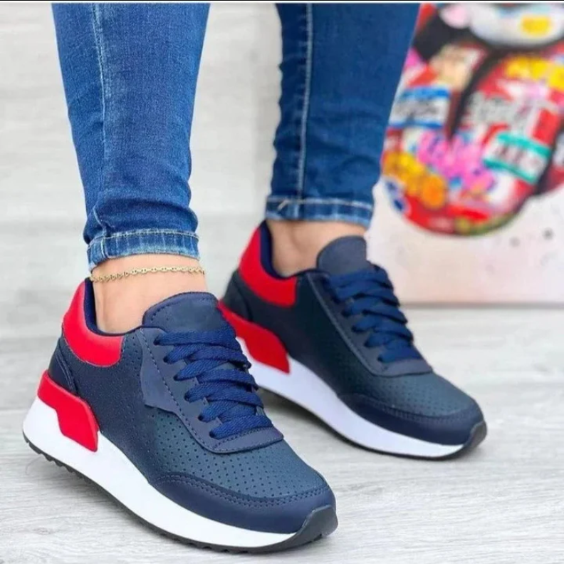 Darja | driekleurige damessneakers met modern design - sneakers