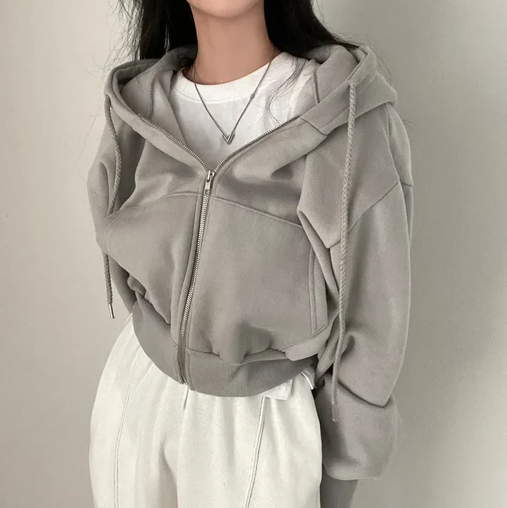 Jona | dameswintertrui met ritssluiting - casual oversized stijl