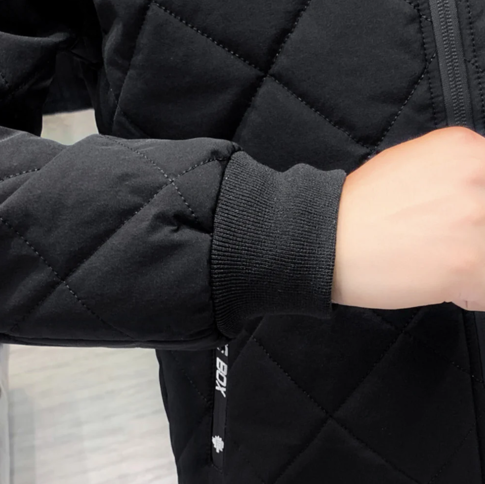 Elie - gewatteerde jas met capuchon en volledige ritssluiting voor heren