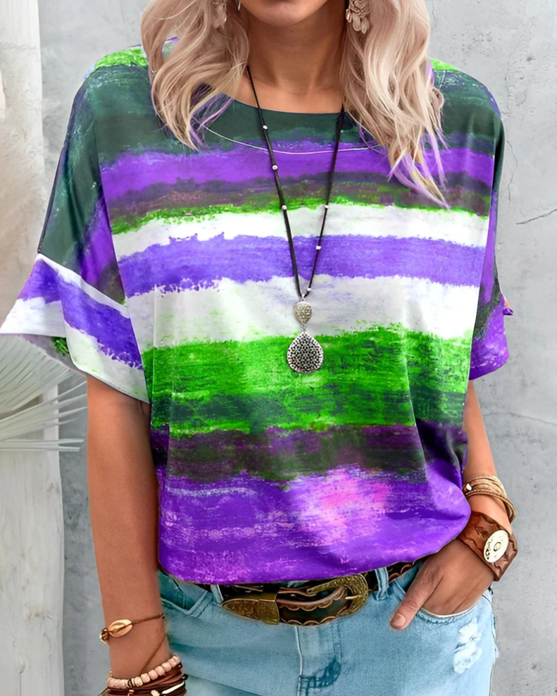 Aina - basic t-shirt met ronde hals voor dames