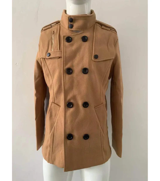 Herenwinterjas - elegante trenchcoat met opstaande kraag en thermische afdichting