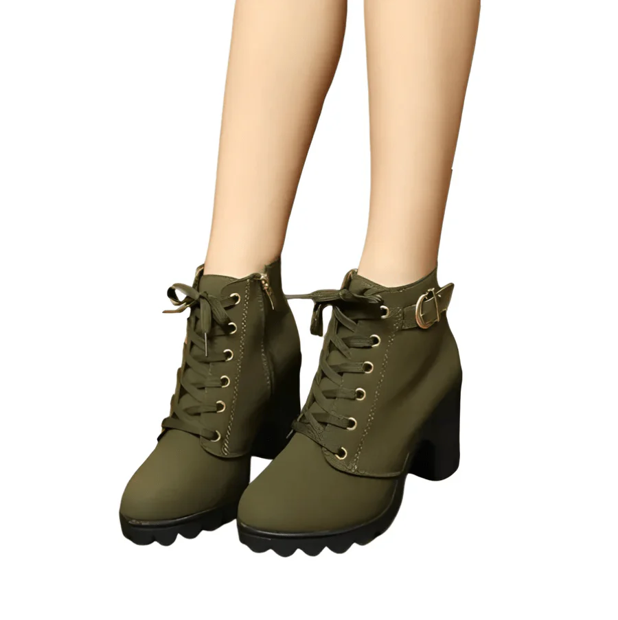 Enkellaarzen met veters voor dames