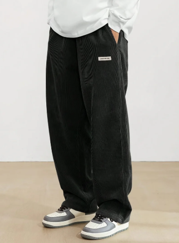 Corduroy herenbroek met zakken - Bruin
