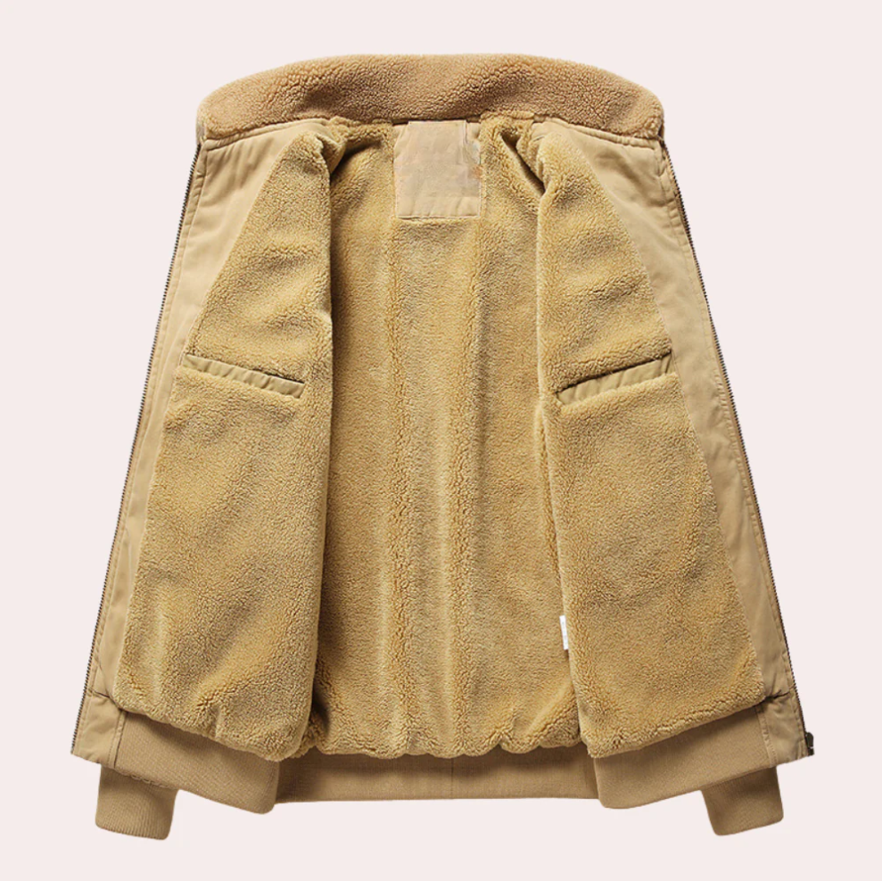 Warm bomberjack voor heren met meerdere zakken