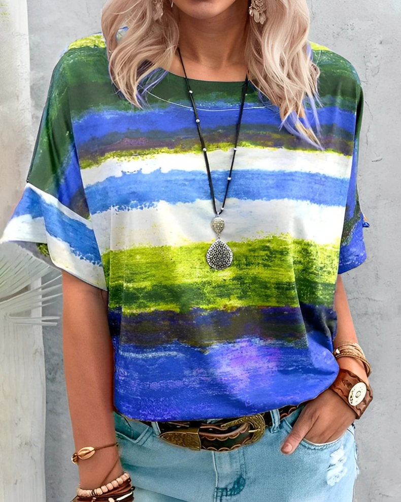 Aina - basic t-shirt met ronde hals voor dames