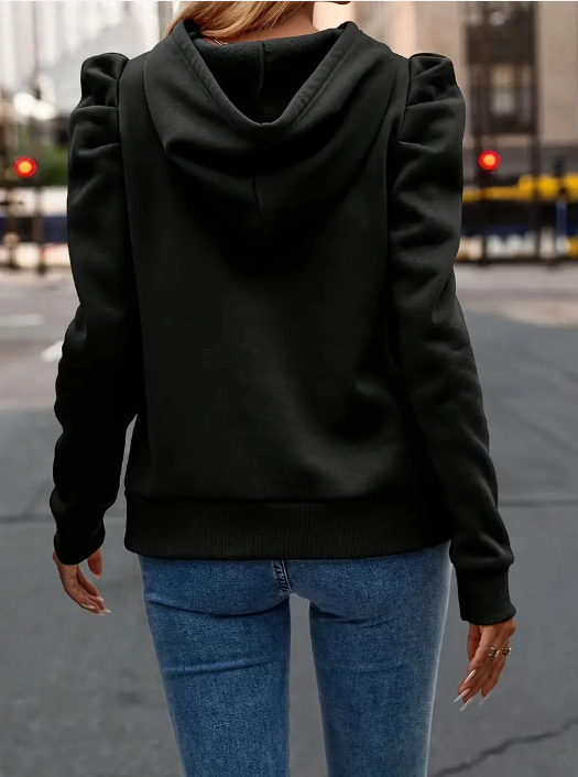 Anzu - katoenen hoodie met pofmouwen