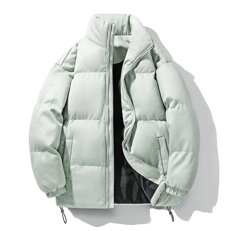 Hoge kwaliteit suède herenparka met kraag