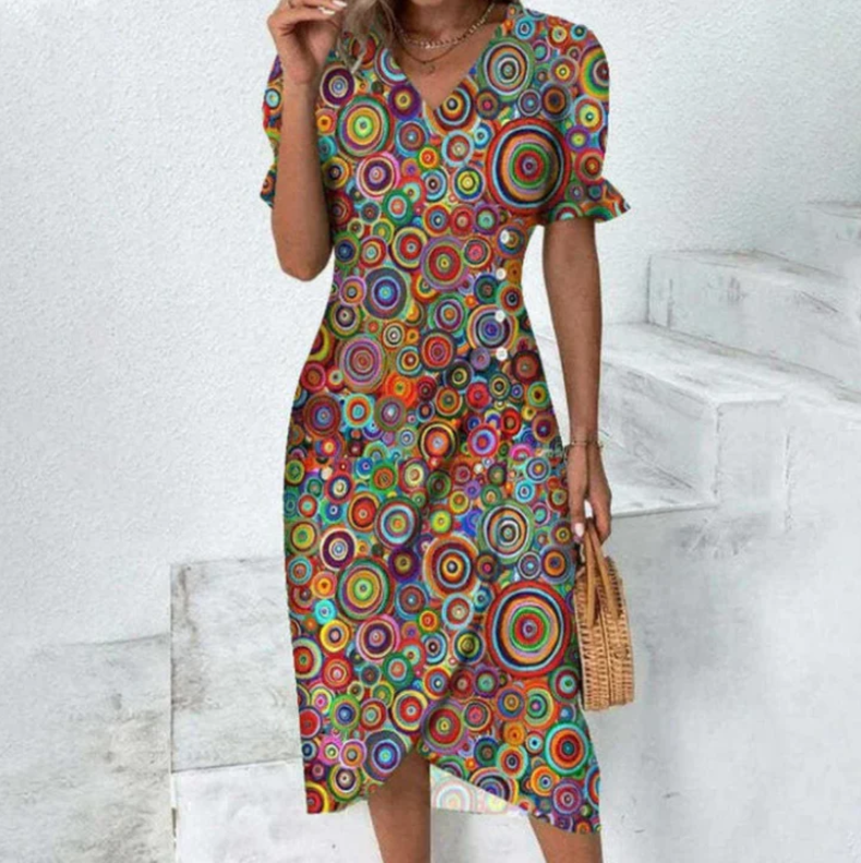 Amalia | chique midi-wikkeljurk voor dames. pure elegantie