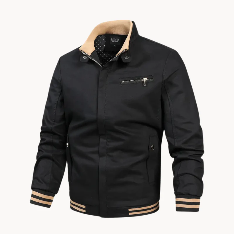 Bruno | tijdloos comfortabel herenjack met opstaande kraag