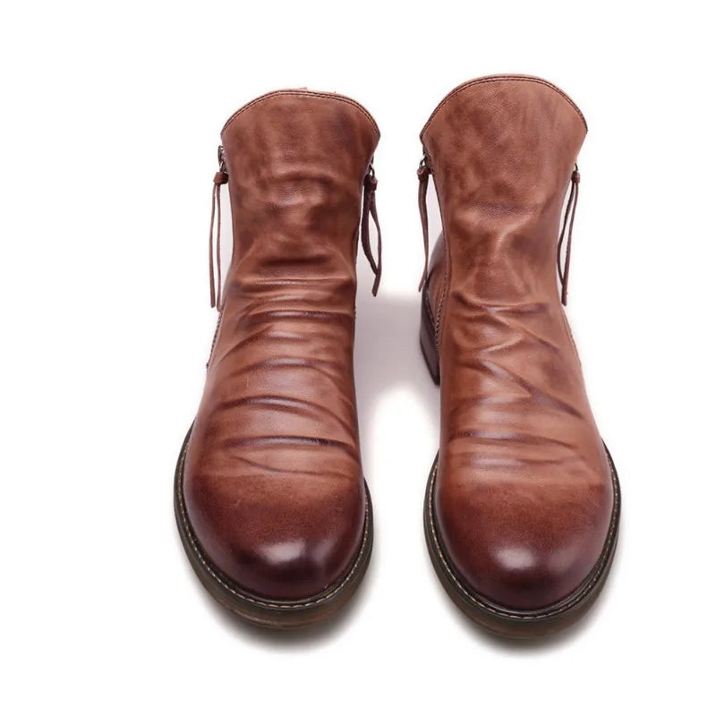 Elegante chelsea boots van echt leer voor mannen