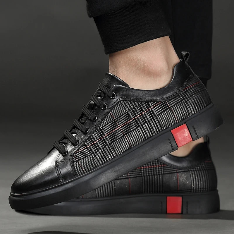 Elegante herensneaker gemaakt van leer