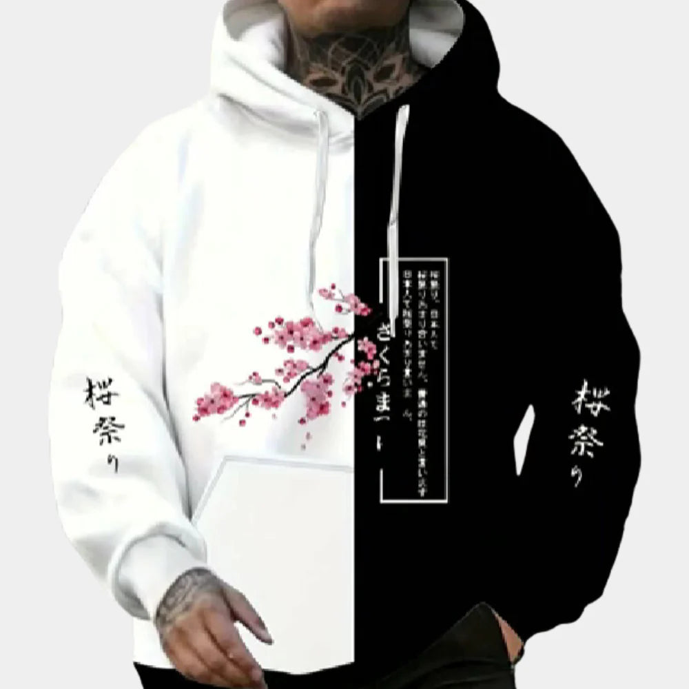 Bradley - casual bedrukte hoodie voor heren