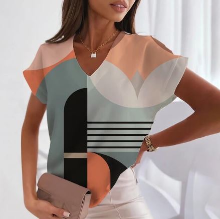 Afrika - fashion t-shirt met v-hals