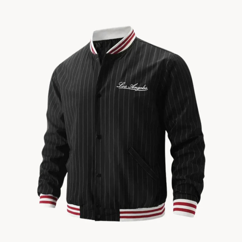 Leef - rekbaar herensportjack met gestreepte pasvorm