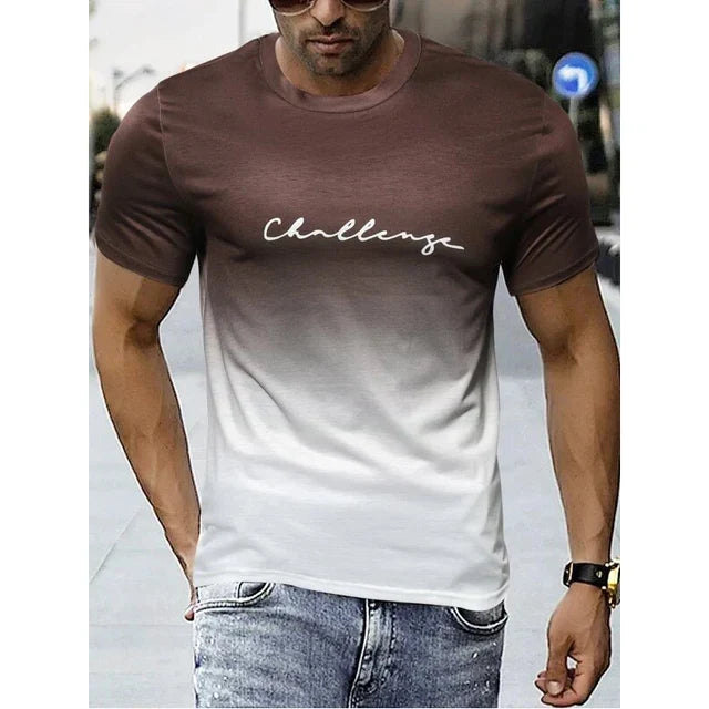 Olympia - vintage heren t-shirt met kleurverloop