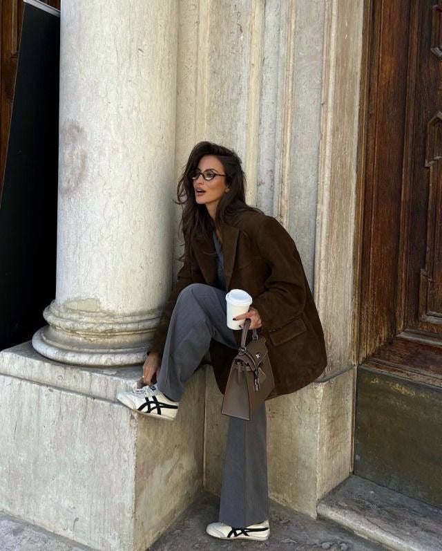 Wildlederjacke – Vintage – Braun – Oversize-Jacke – Damenjacke-Leyna Moda