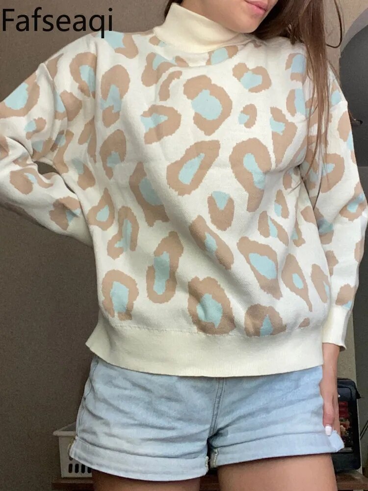 Pippa - dikke coltrui met luipaardprint